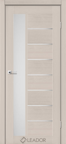 Міжкімнатні двері Leador LORENZA Дуб латте Сатин білий Плівка