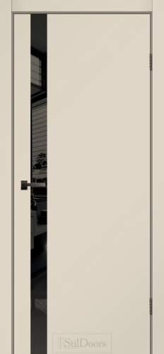 Міжкімнатні двері StilDoors WILTON RAL1013 Чорне скло Фарба