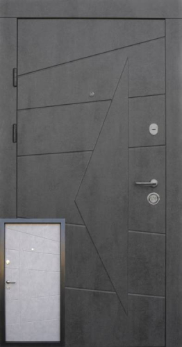 Вхідні Двері Акцент бетон темний - бетон сірий  Qdoors