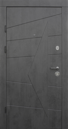 Купити Вхідні Двері Акцент бетон темний - бетон сірий  Qdoors | Двері-Маркет фото 3