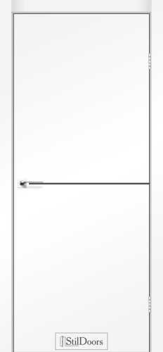 Міжкімнатні двері StilDoors LOFT ALUMINIUM Білий матовий Глухі Плівка