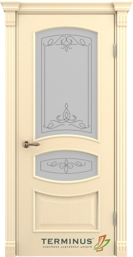 Міжкімнатні двері Terminus 50 Ясен Crema Сатин білий Шпон натуральний