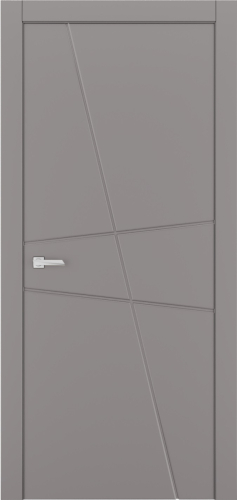 Міжкімнатні двері Estetdoors Lines 4 RAL7036 Глухі Фарба