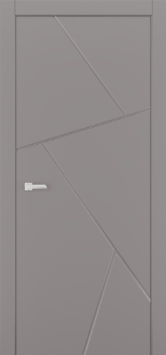 Міжкімнатні двері Estetdoors Lines 6 RAL7036 Глухі Фарба