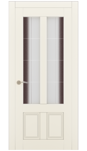 Міжкімнатні двері Estetdoors Grand 2D /5 RAL9001 Сатин білий з малюнком Фарба