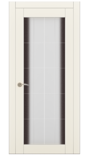 Міжкімнатні двері Estetdoors Grand 2D /6 RAL9001 Сатин білий з малюнком Фарба