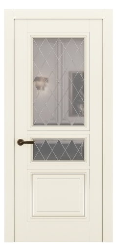 Міжкімнатні двері Estetdoors Grand 3D /1.3 RAL9001 Сатин білий з малюнком Фарба