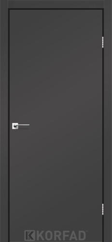 Міжкімнатні двері Korfad Loft plato LP-01 Super PET антрацит Глухі Плівка